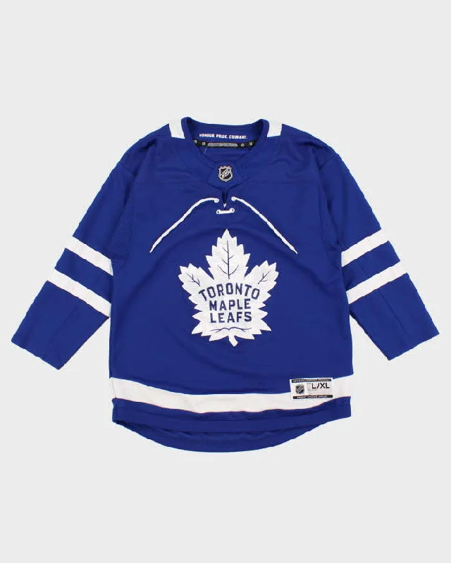 Womens Blue NHL x Toronto Maple Leafs Sports Jersey - L High Neck Jersey Shirt