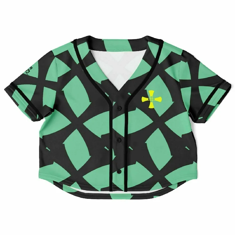 Yellow-green crusader Cropped Baseball Jersey Modern Jersey Tee