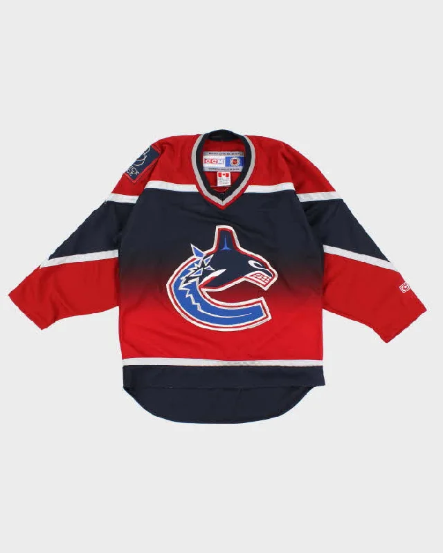 Youth Navy NHL x Vancouver Cunucks Sports Jersey - L Stylish Jersey Top