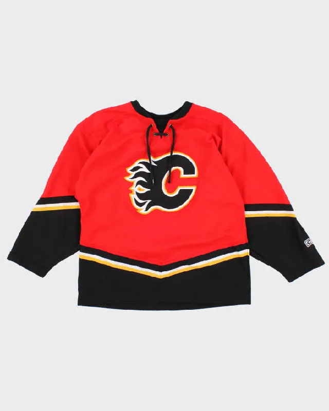 Youth Red NHL x Calgary Flames Sports Jersey - L Party Jersey Tee