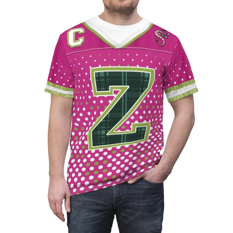 Zed Necrodopolis Pink Shirt, Disney Zombies 3 Costume Hooded Caped Shawl Collar