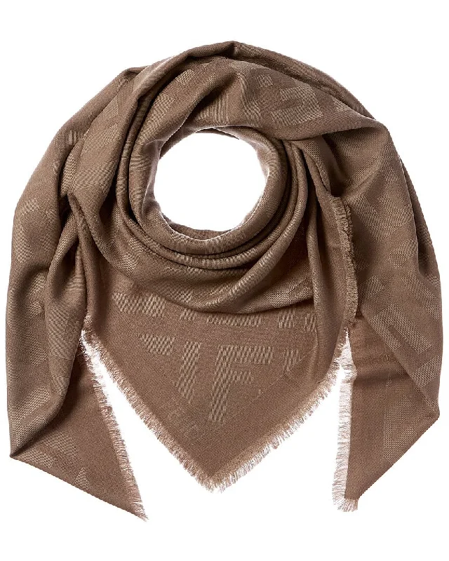 Fendi Ff Wool & Cashmere-Blend Shawl Comfortable Pashmina Shawl